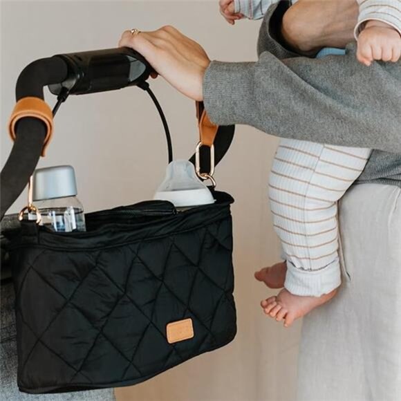 Stroller Organizer Bag Caddy With Cup Holders Universal Fit Baby Stroller Access - Picture 8 of 8